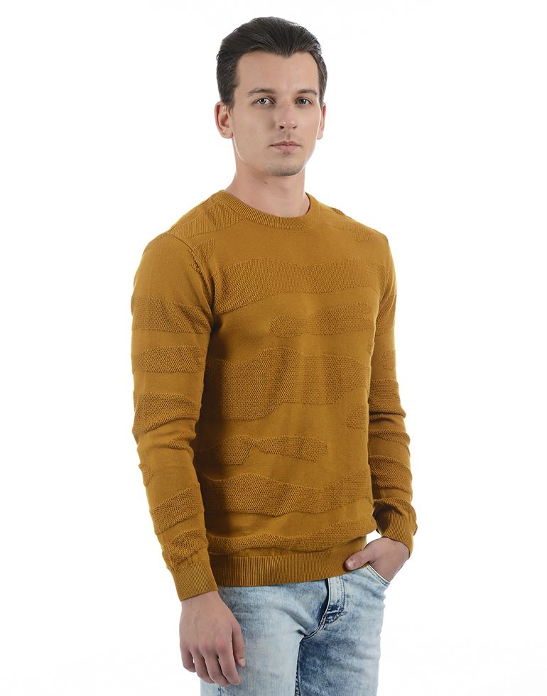 Pepe Jeans Men Casual Wear Self Design Sweater